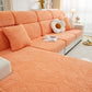 Cozy Plush Coral Fleece Sofa Cushion Slipcovers, Stretch Leaves Cushion Covers, Furniture Slipcovers