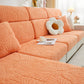 Cozy Plush Coral Fleece Sofa Cushion Slipcovers, Stretch Leaves Cushion Covers, Furniture Slipcovers