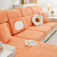 Cozy Plush Coral Fleece Sofa Cushion Slipcovers, Stretch Leaves Cushion Covers, Furniture Slipcovers