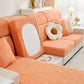 Cozy Plush Coral Fleece Sofa Cushion Slipcovers, Stretch Leaves Cushion Covers, Furniture Slipcovers