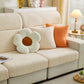 Cozy Plush Coral Fleece Sofa Cushion Slipcovers, Stretch Leaves Cushion Covers, Furniture Slipcovers