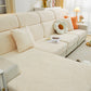 Cozy Plush Coral Fleece Sofa Cushion Slipcovers, Stretch Leaves Cushion Covers, Furniture Slipcovers