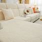 Cozy Plush Coral Fleece Sofa Cushion Slipcovers, Stretch Leaves Cushion Covers, Furniture Slipcovers