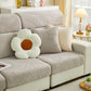 Cozy Plush Coral Fleece Sofa Cushion Slipcovers, Stretch Leaves Cushion Covers, Furniture Slipcovers