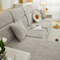 Cozy Plush Coral Fleece Sofa Cushion Slipcovers, Stretch Leaves Cushion Covers, Furniture Slipcovers