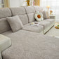 Cozy Plush Coral Fleece Sofa Cushion Slipcovers, Stretch Leaves Cushion Covers, Furniture Slipcovers