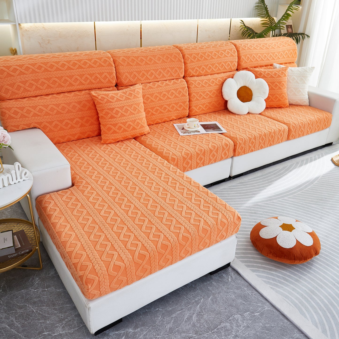 Stretch Couch Seat Cushion Covers, Sofa Slipcover Sofa Cover Soft Flexibility with Elastic Bottom