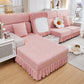 Stretch Sofa Covers with Skirt for Couch Seat and Cushion, Chaise, Sectional, 1/2/3/4 Seater Sofas