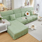 Stretch Sofa Covers with Skirt for Couch Seat and Cushion, Chaise, Sectional, 1/2/3/4 Seater Sofas