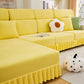 Tailored Sofa Cushion Covers Stretch Couch Seat Covers  with Skirt for Sectional Sofas