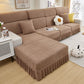 Tailored Sofa Cushion Covers Stretch Couch Seat Covers  with Skirt for Sectional Sofas