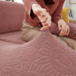 Sunflower Jacquard Fleece Stretchable Cushion Cover, Non-Slip Furniture Covers for Pets, L Shaped Couch Cushion Covers