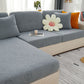 Sunflower Jacquard Fleece Stretchable Cushion Cover, Non-Slip Furniture Covers for Pets, L Shaped Couch Cushion Covers