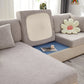 Sunflower Jacquard Fleece Stretchable Cushion Cover, Non-Slip Furniture Covers for Pets, L Shaped Couch Cushion Covers