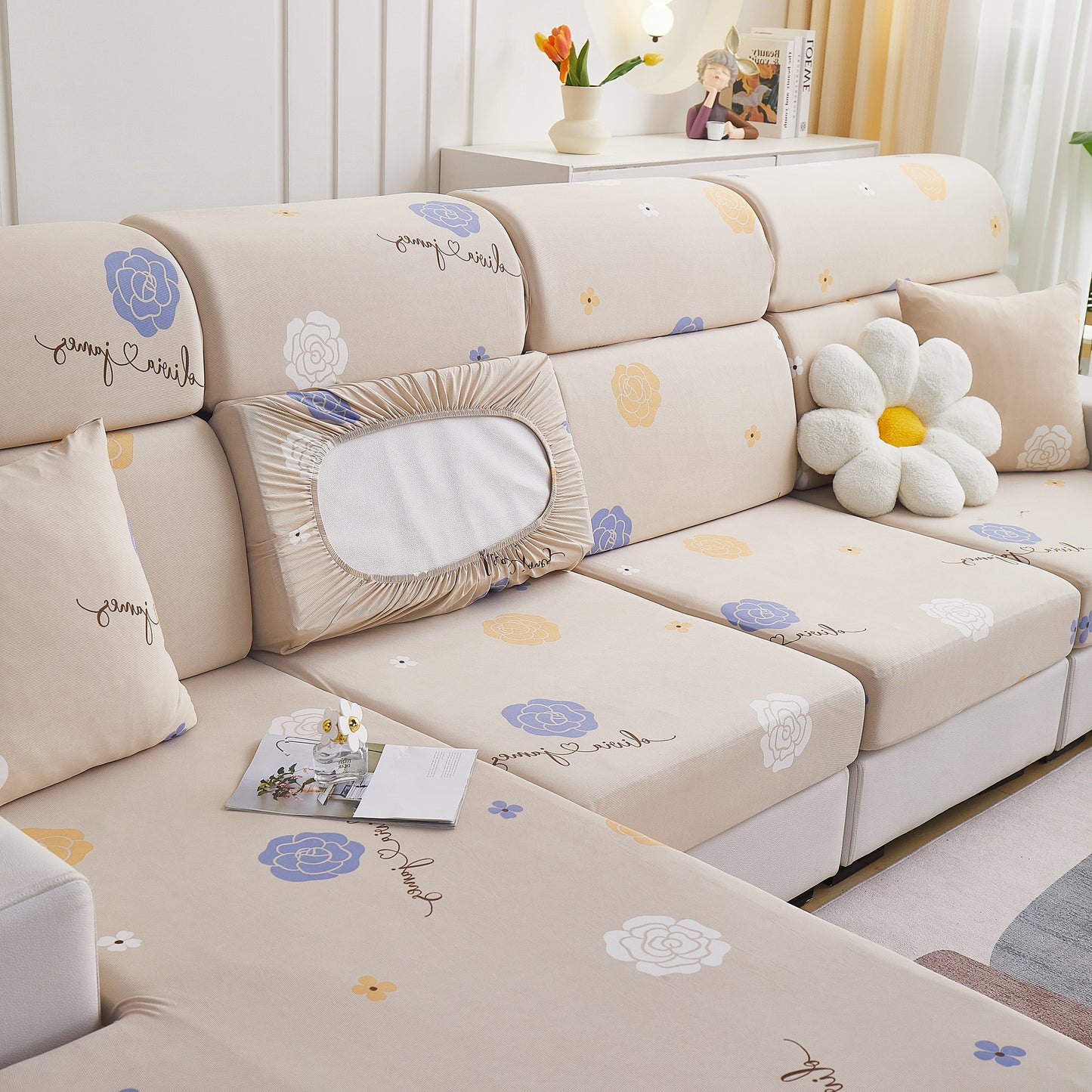 Cooling Stretch and Cover Slipcovers, Printed Furniture Covers, Replacement Covers for Cushions