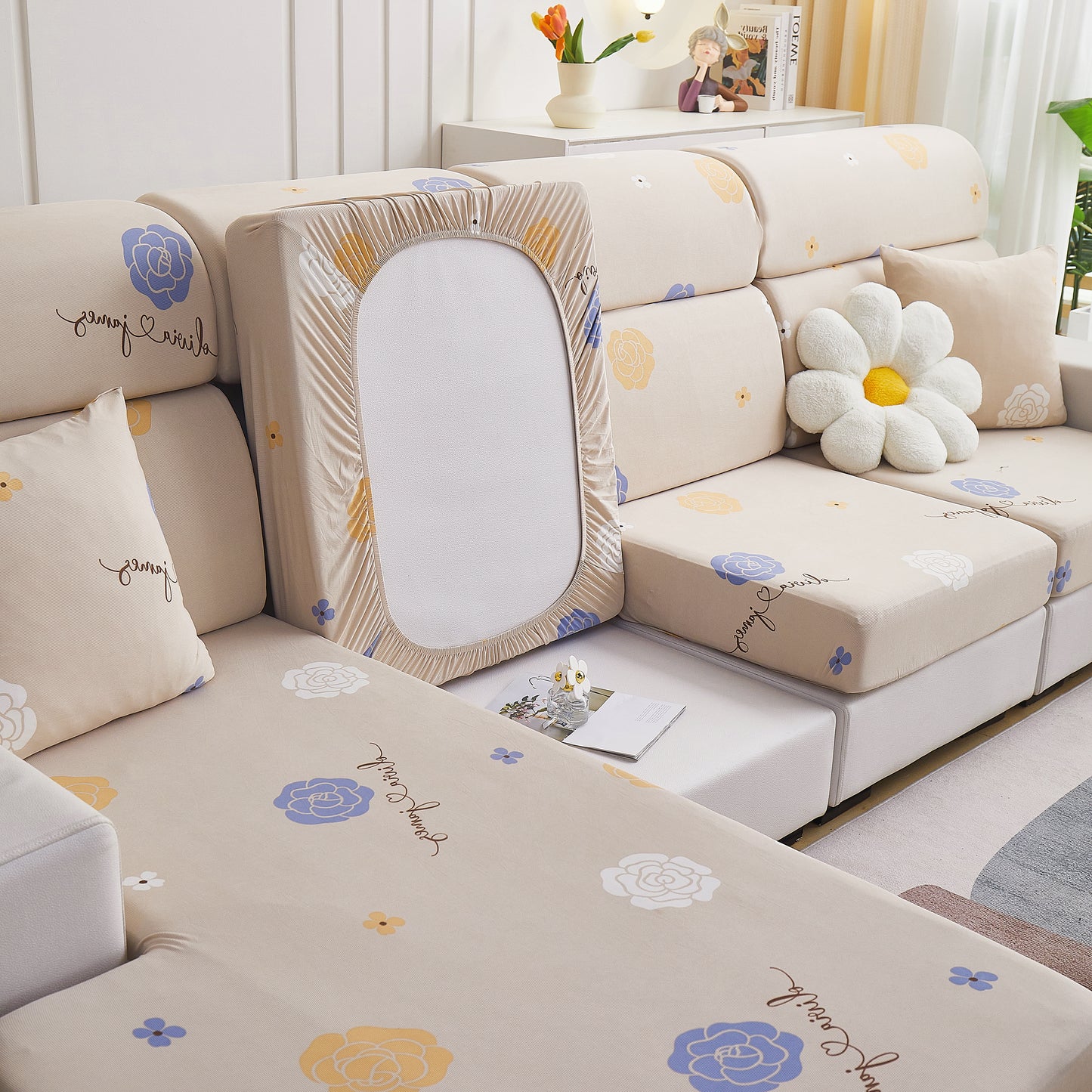 Cooling Stretch and Cover Slipcovers, Printed Furniture Covers, Replacement Covers for Cushions