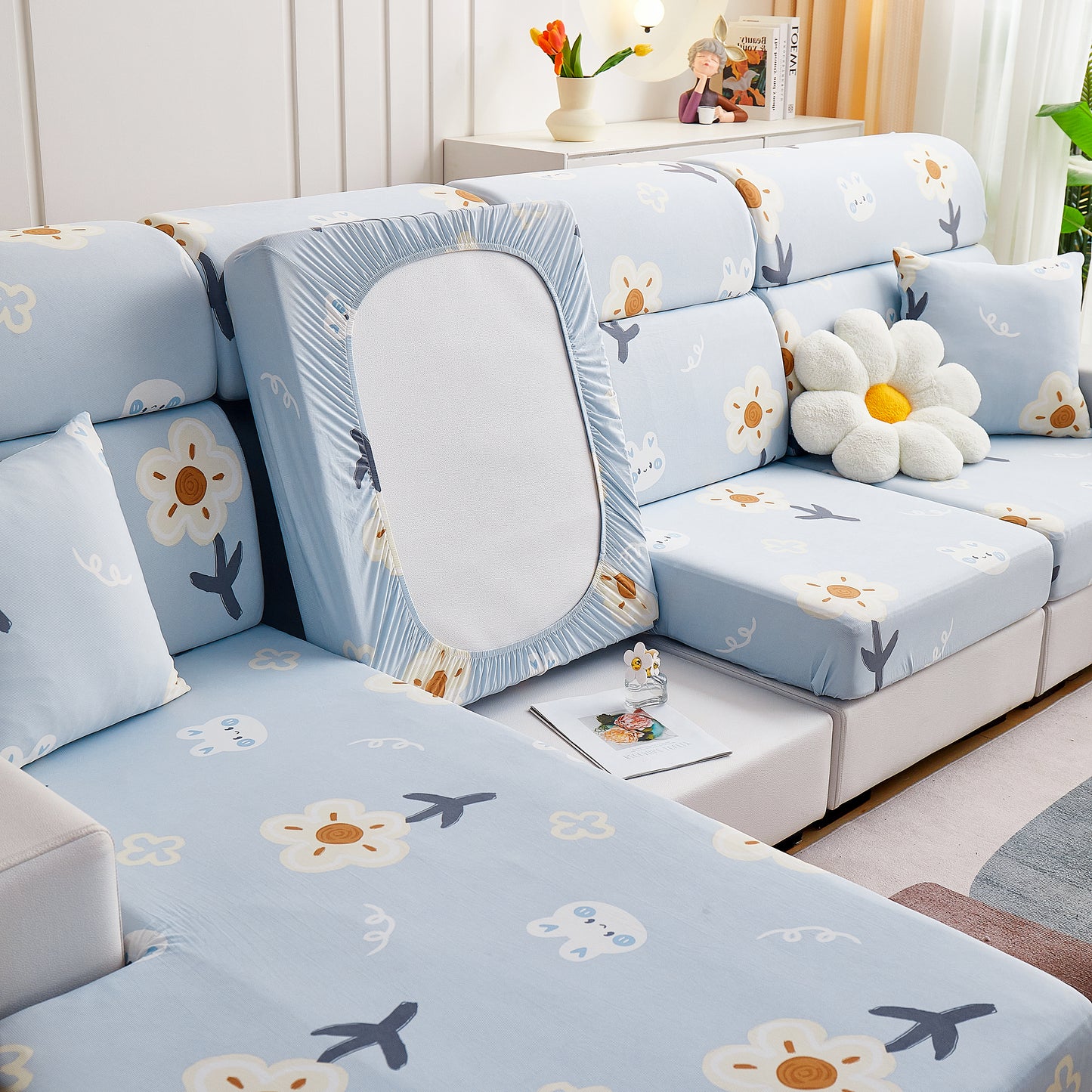 Cooling Stretch and Cover Slipcovers, Printed Furniture Covers, Replacement Covers for Cushions