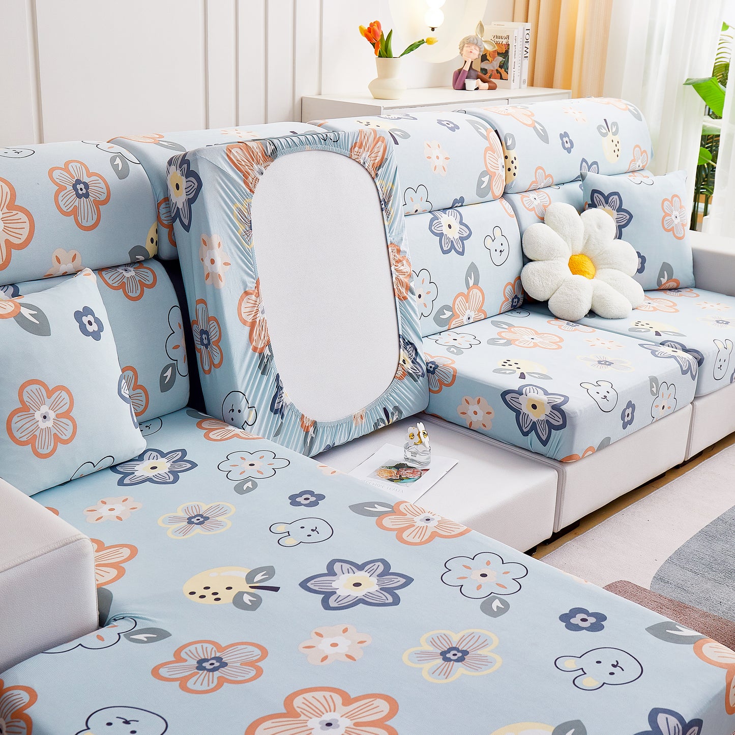 Cooling Stretch and Cover Slipcovers, Printed Furniture Covers, Replacement Covers for Cushions