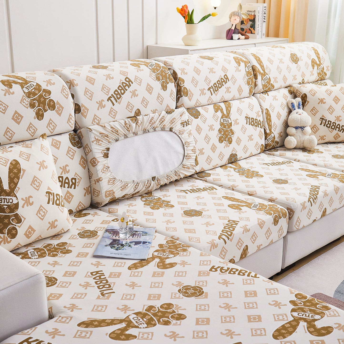 Cooling Stretch and Cover Slipcovers, Printed Furniture Covers, Replacement Covers for Cushions