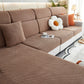 Universal Stretch Sofa Slipcover for L-Shaped Sectional Couch, Chaise, and Separate Cushion Covers