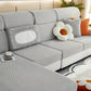 Universal Stretch Sofa Slipcover for L-Shaped Sectional Couch, Chaise, and Separate Cushion Covers