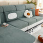 Universal Stretch Sofa Slipcover for L-Shaped Sectional Couch, Chaise, and Separate Cushion Covers