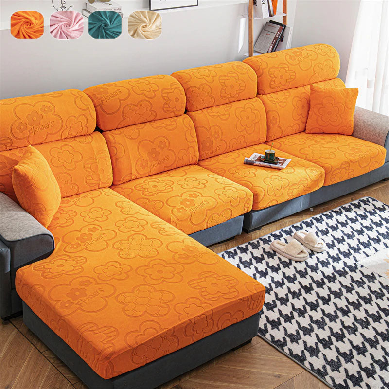 Slipcover KAS Sofa Cover Protector All Season Dustproof and Elastic Sunflower Couch Cushion Cover